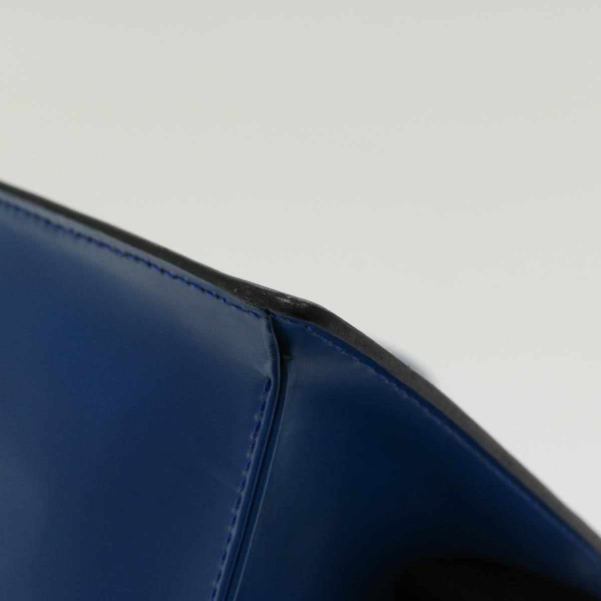 LOUIS VUITTON Epi Sac Triangle Hand Bag Blue M52095 LV 46557