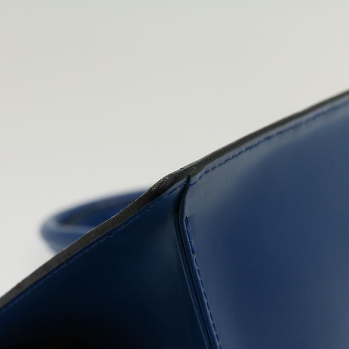LOUIS VUITTON Epi Sac Triangle Hand Bag Blue M52095 LV 46557