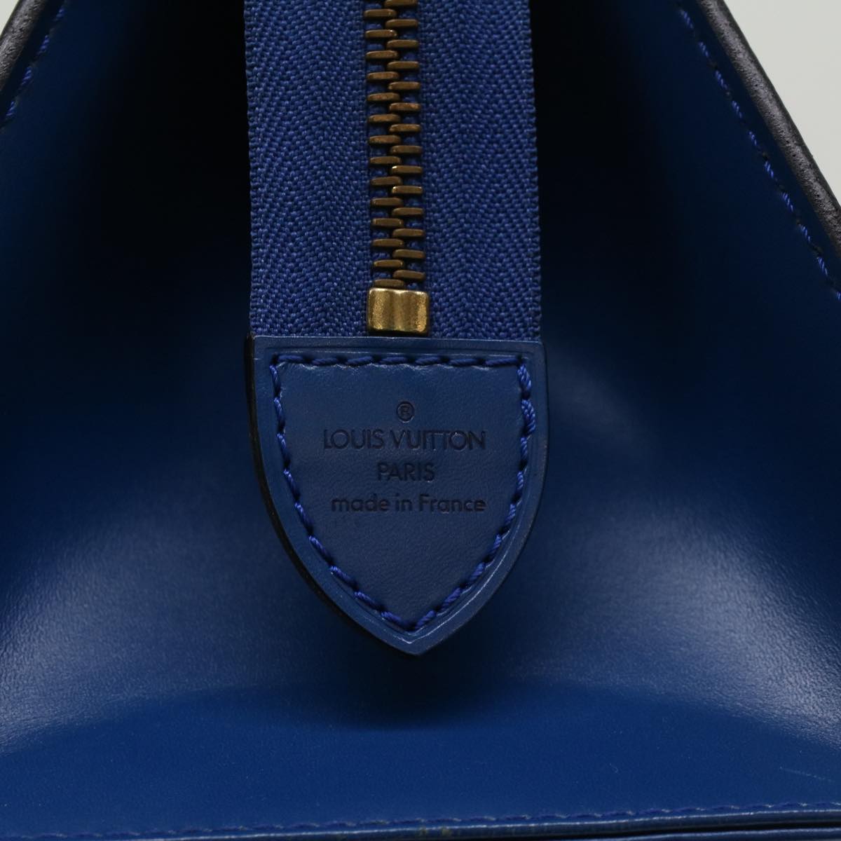 LOUIS VUITTON Epi Sac Triangle Hand Bag Blue M52095 LV 46557