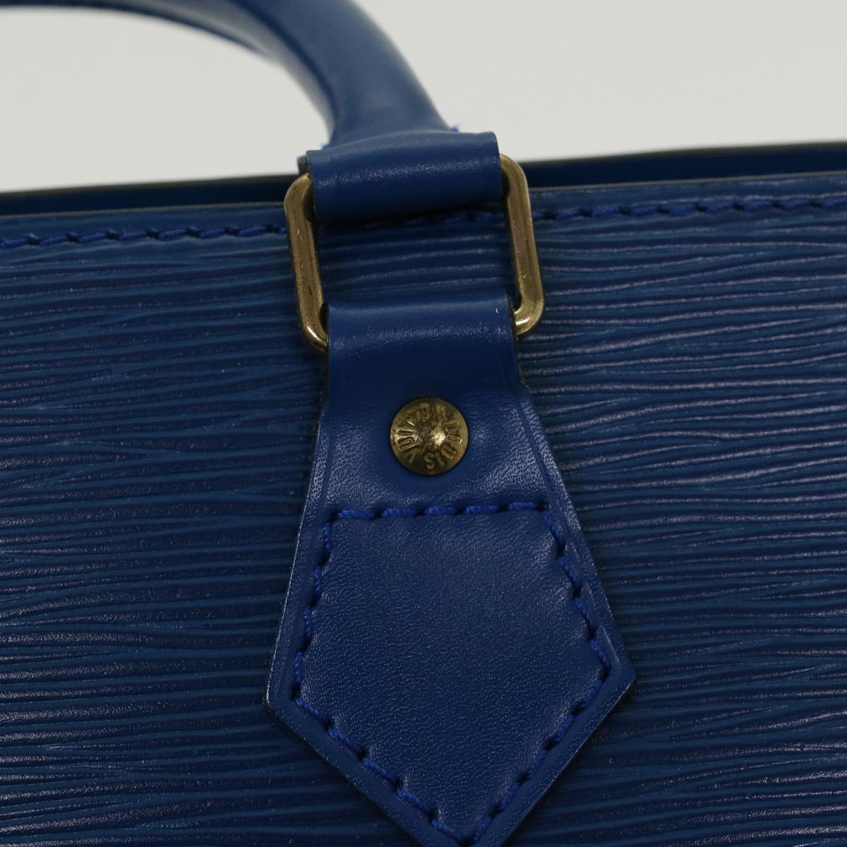 LOUIS VUITTON Epi Sac Triangle Hand Bag Blue M52095 LV 46557
