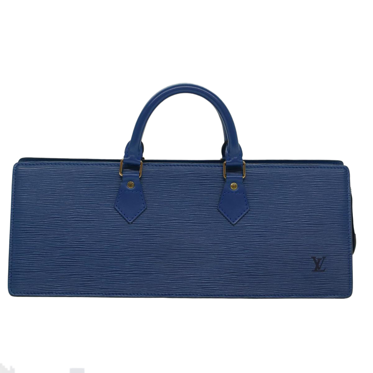 LOUIS VUITTON Epi Sac Triangle Hand Bag Blue M52095 LV 46557