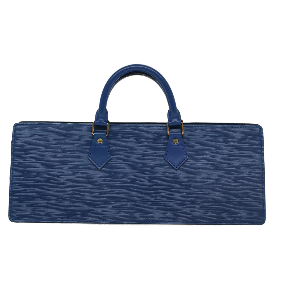 LOUIS VUITTON Epi Sac Triangle Hand Bag Blue M52095 LV 46557