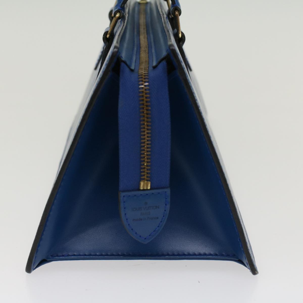 LOUIS VUITTON Epi Sac Triangle Hand Bag Blue M52095 LV 46557