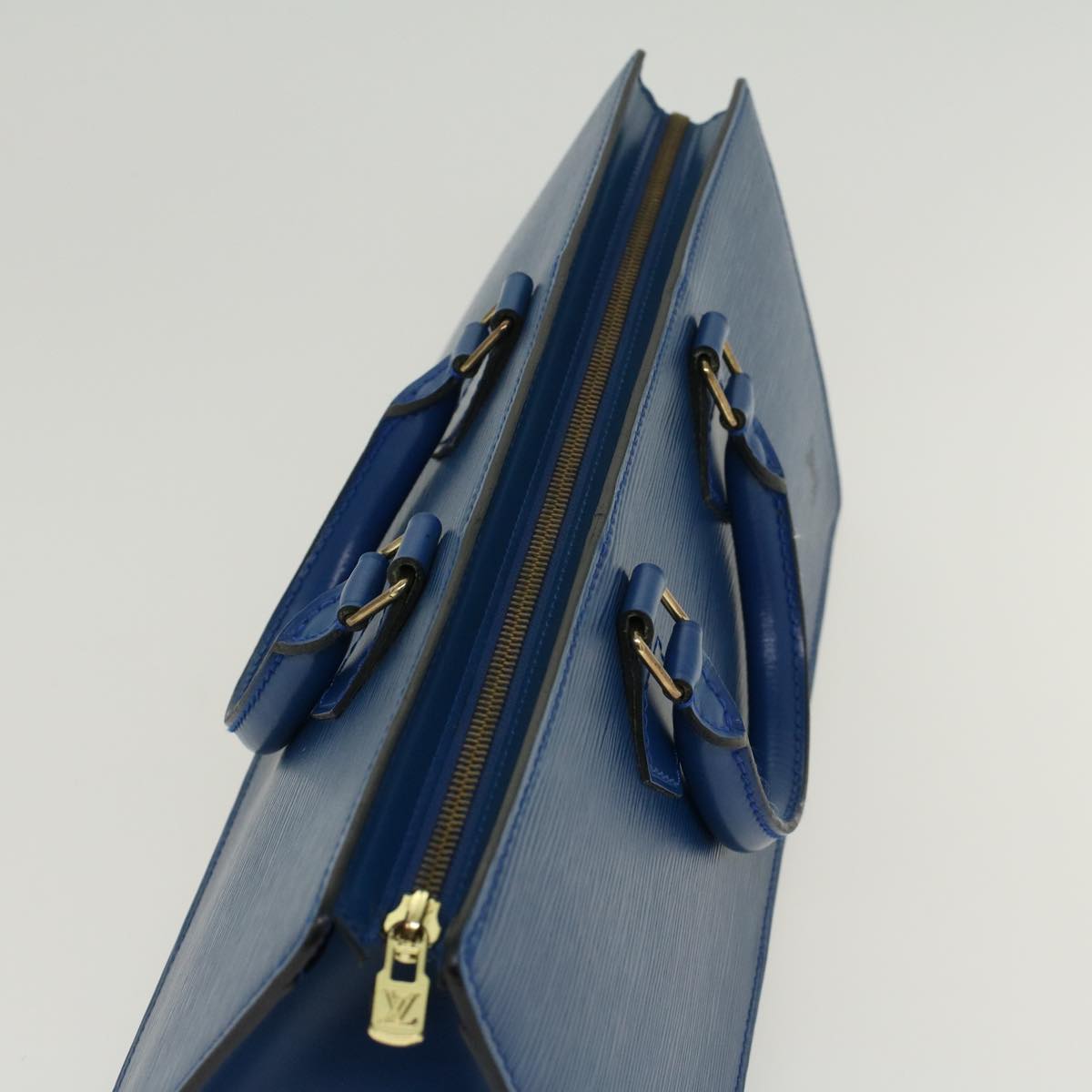 LOUIS VUITTON Epi Sac Triangle Hand Bag Blue M52095 LV 46557