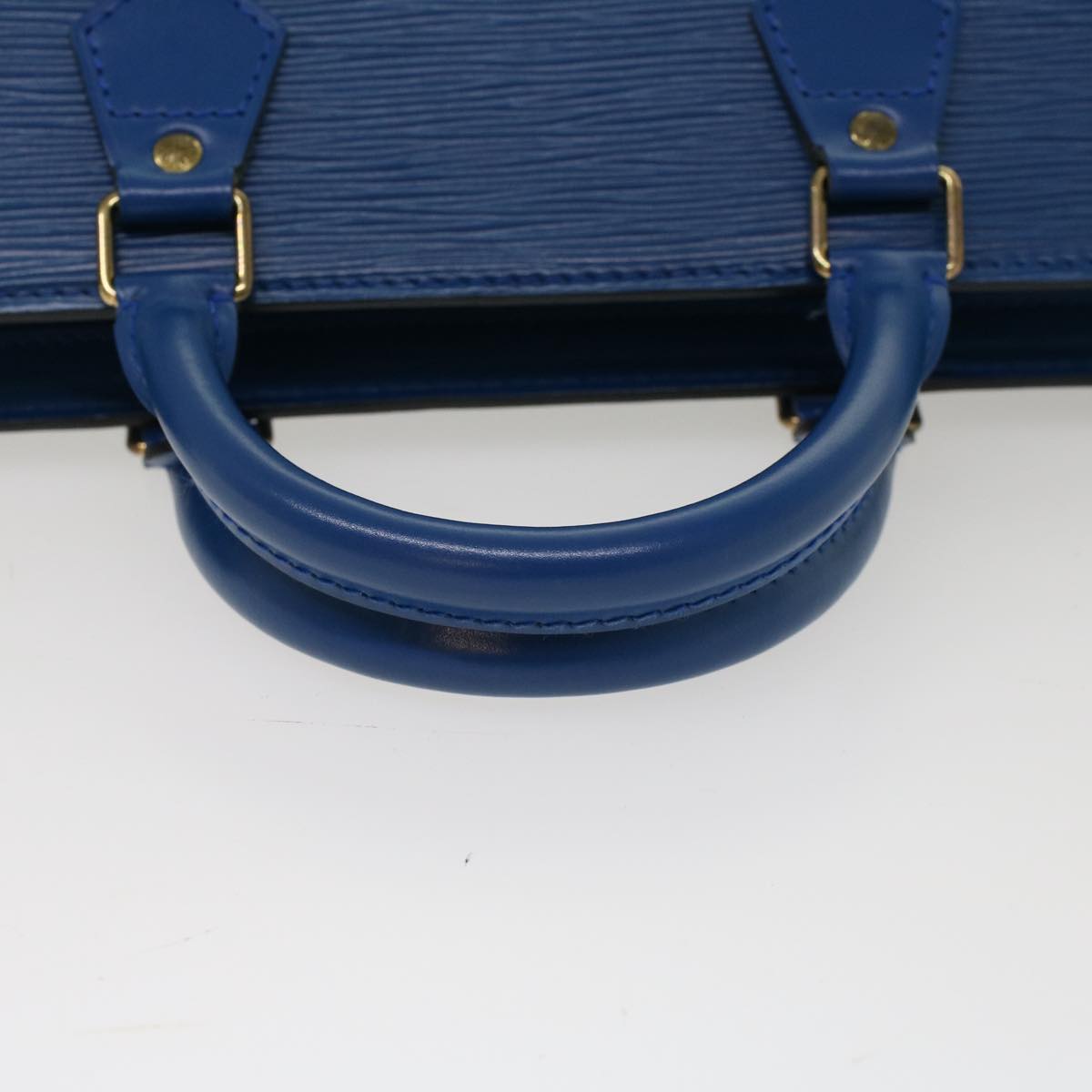 LOUIS VUITTON Epi Sac Triangle Hand Bag Blue M52095 LV 46557