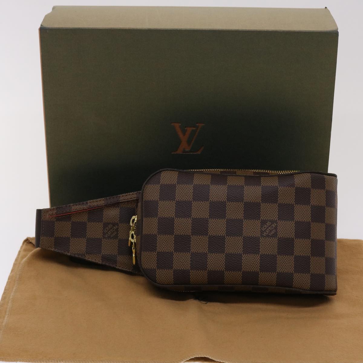 【Instagram 24 hours SALE】LOUIS VUITTON Damier Ebene Geronimos Shoulder Bag N51994 LV 46568A    ※Coupon cannot be used