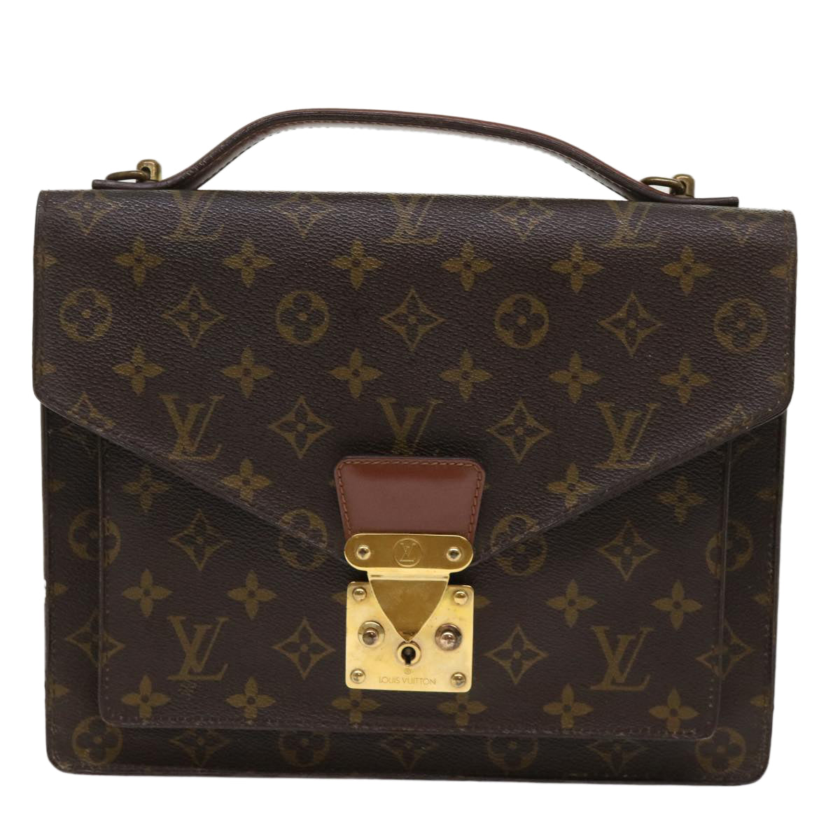 LOUIS VUITTON Monogram Monceau Hand Bag 2way M51185 LV 46570
