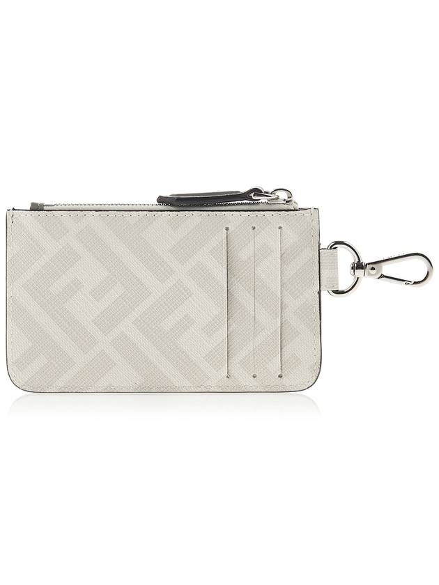 Luxury Fendi FF Motif Fabric Clip Purse Card Wallet