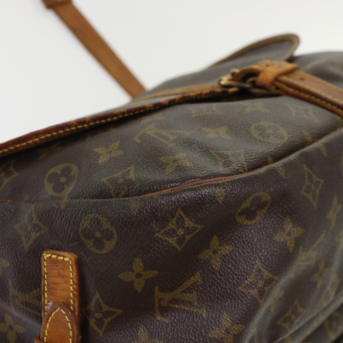 LOUIS VUITTON Monogram Saumur 35 Shoulder Bag M42254 LV 46574