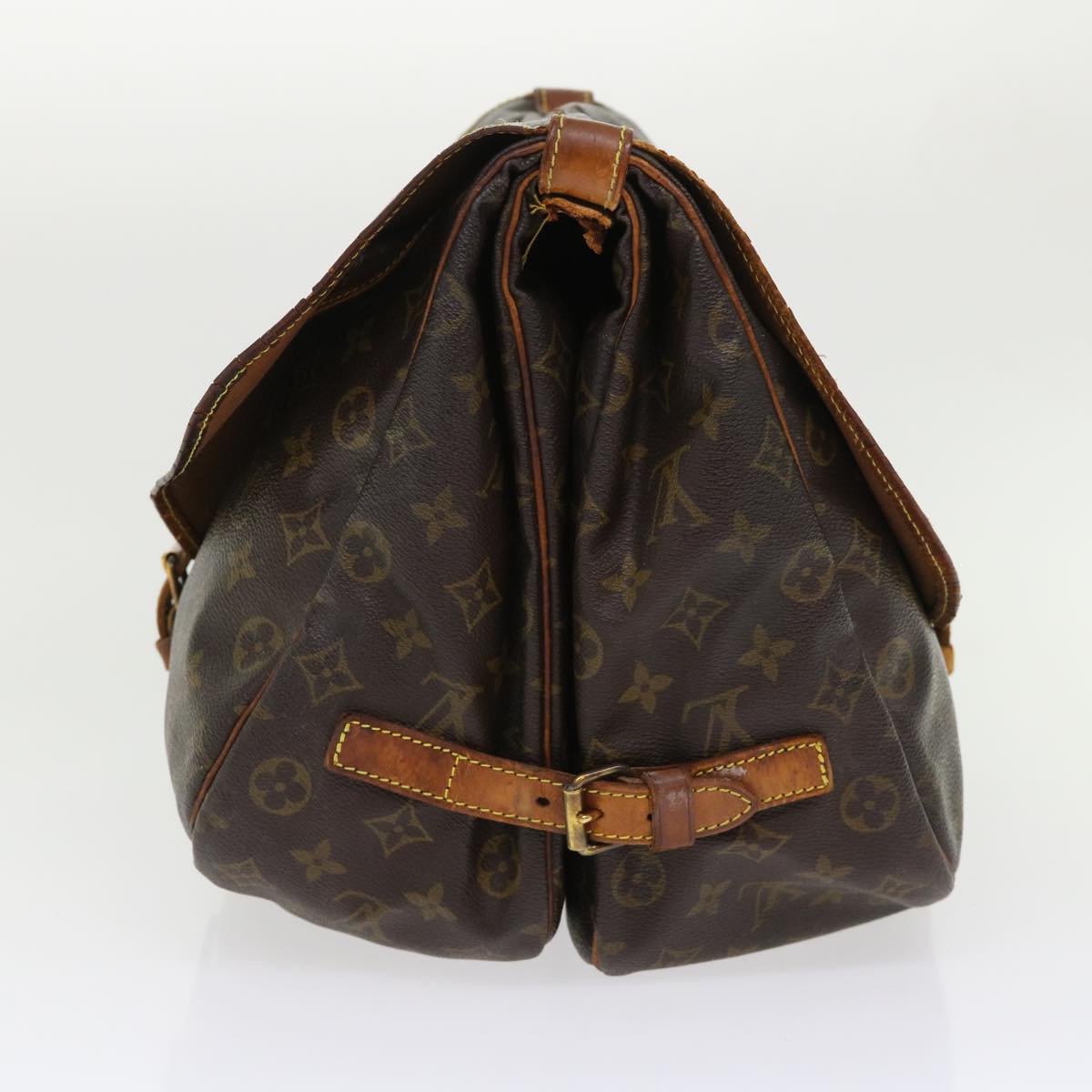 LOUIS VUITTON Monogram Saumur 35 Shoulder Bag M42254 LV 46574