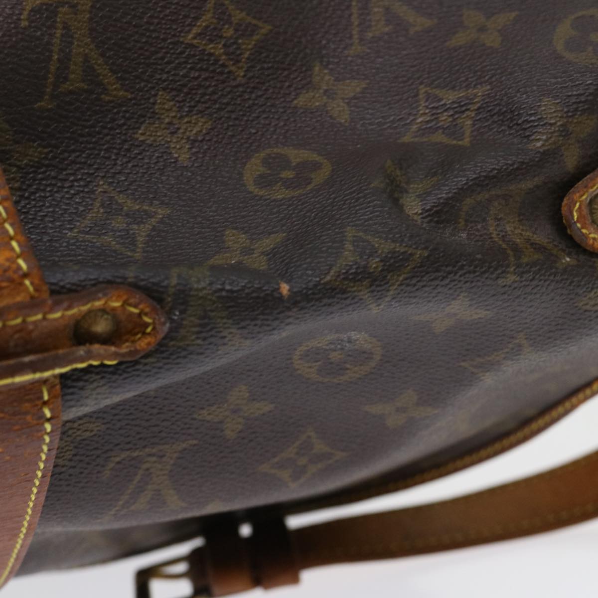 LOUIS VUITTON Monogram Saumur 35 Shoulder Bag M42254 LV 46574