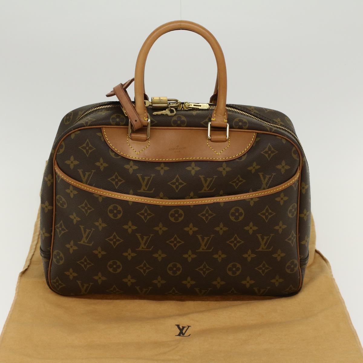 LOUIS VUITTON Monogram Deauville Hand Bag M47270 LV 46589
