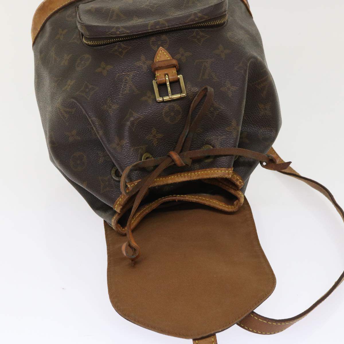 LOUIS VUITTON Monogram Montsouris MM Backpack M51136 LV 46594
