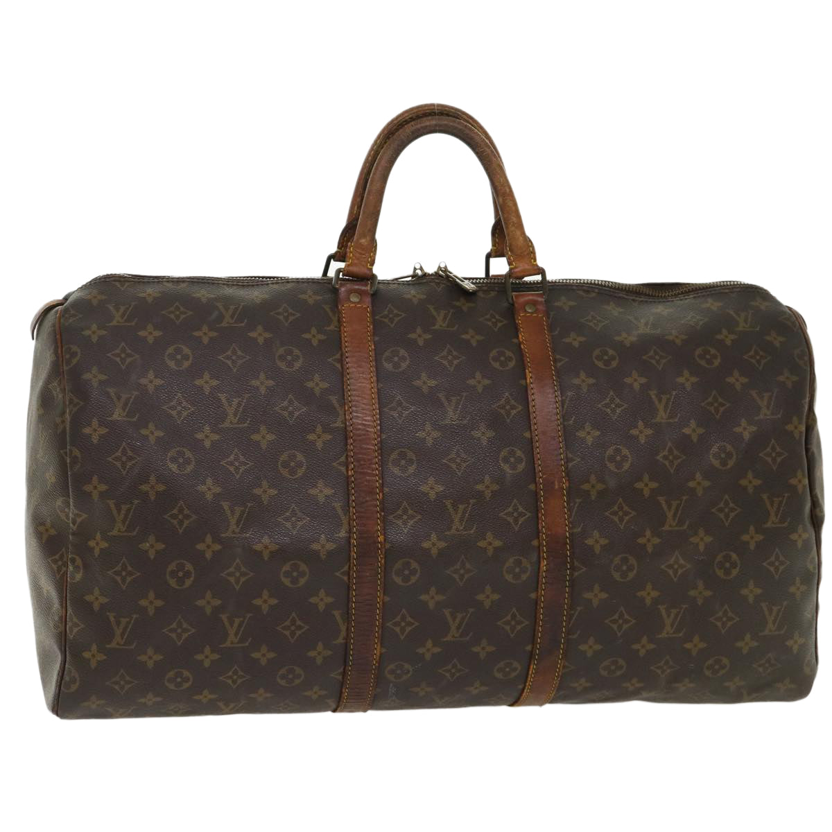 LOUIS VUITTON Monogram Keepall 55 Boston Bag M41424 LV 46597