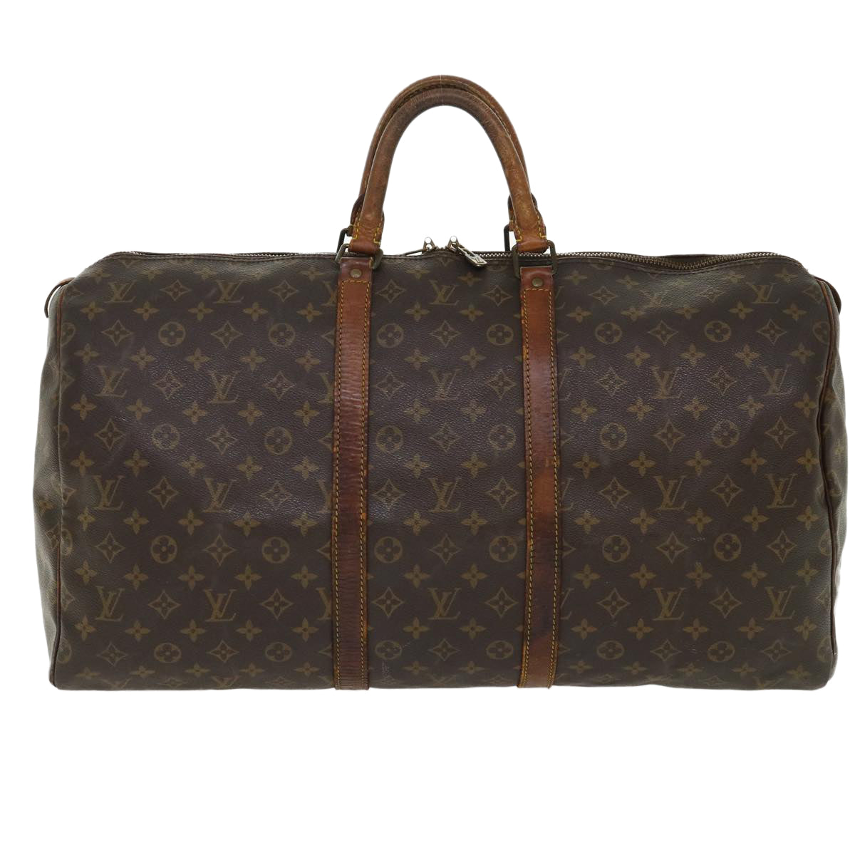 LOUIS VUITTON Monogram Keepall 55 Boston Bag M41424 LV 46597