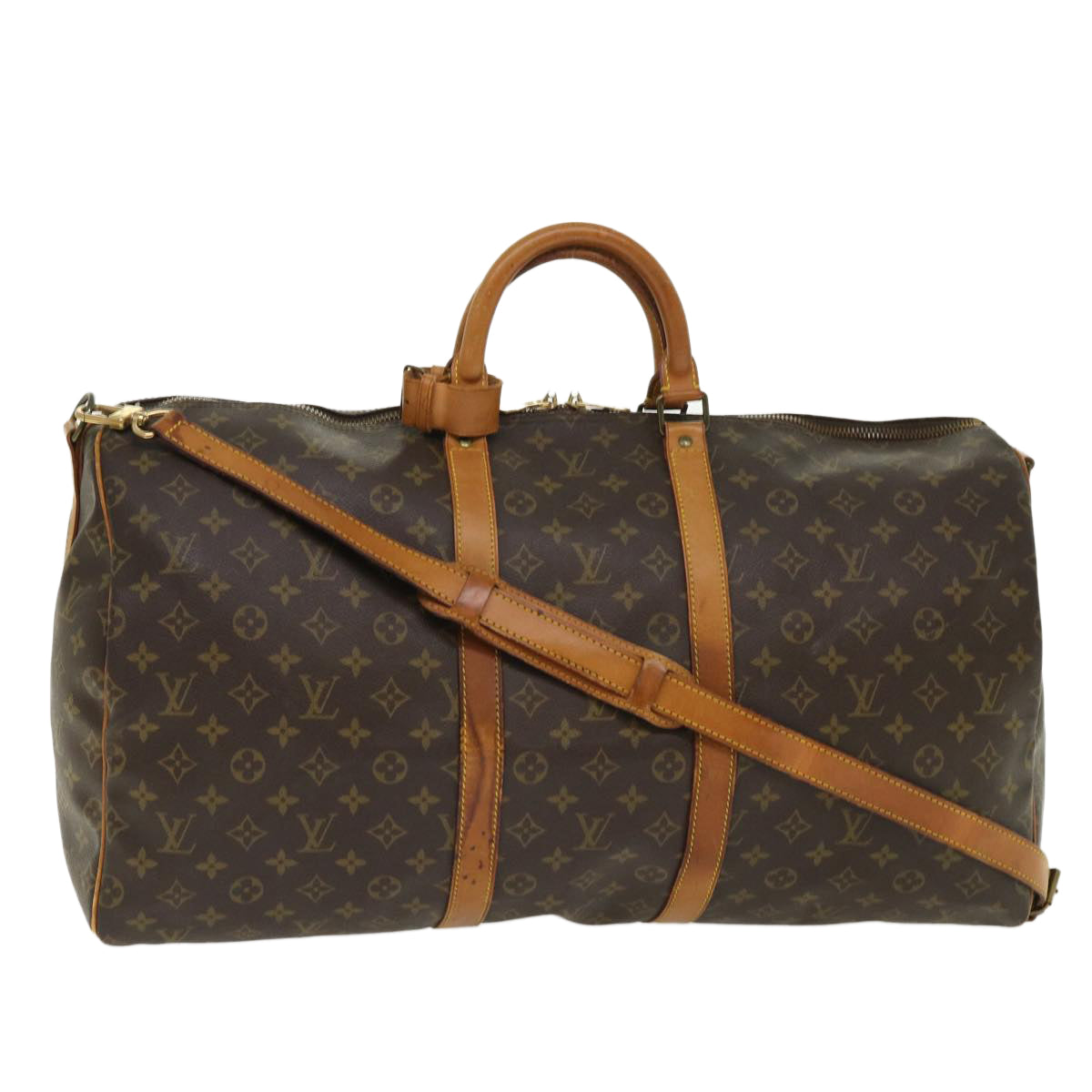 LOUIS VUITTON Monogram Keepall Bandouliere 55 Boston Bag M41414 LV 46601