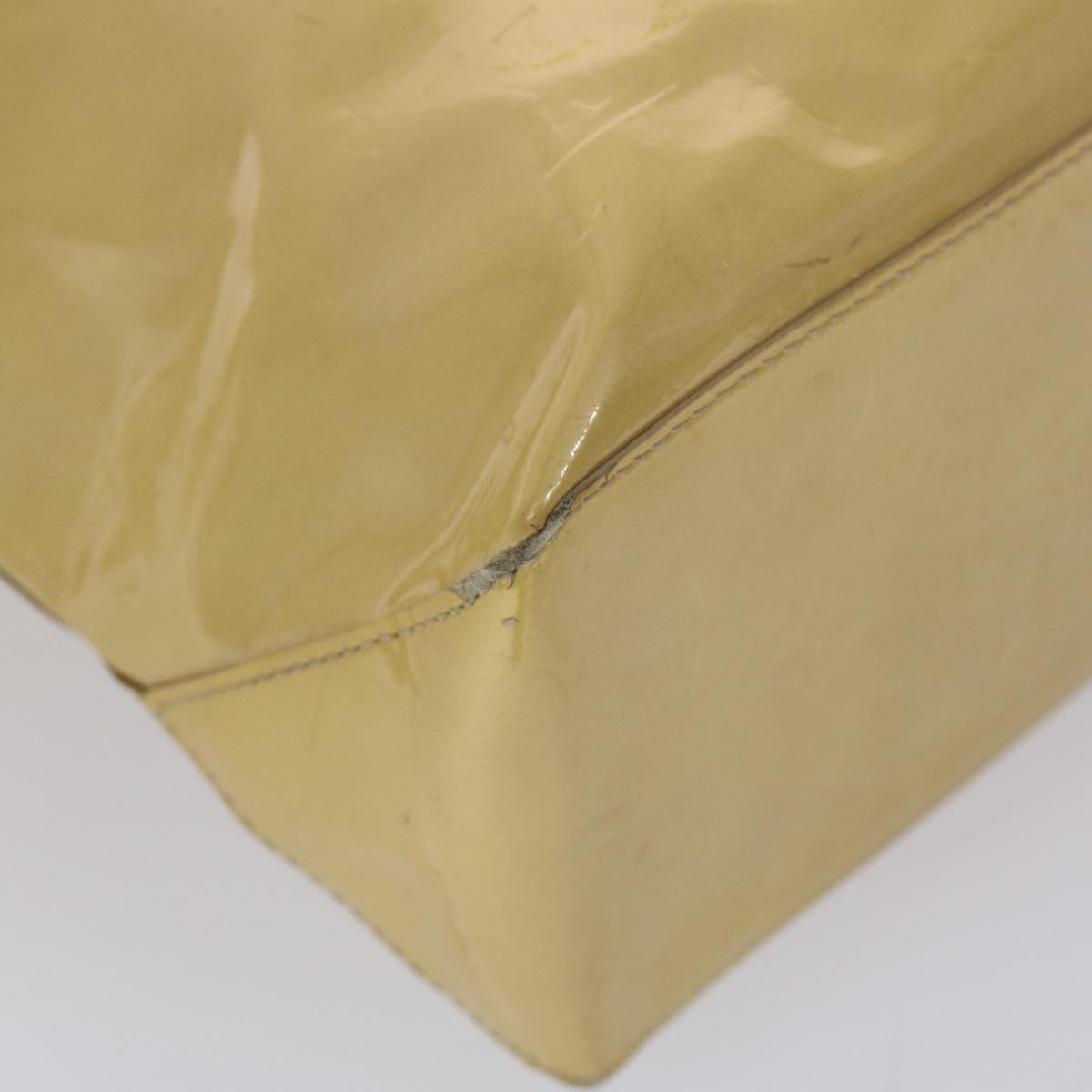 LOUIS VUITTON Monogram Vernis Reade MM Hand Bag Beige M91141 LV 46616