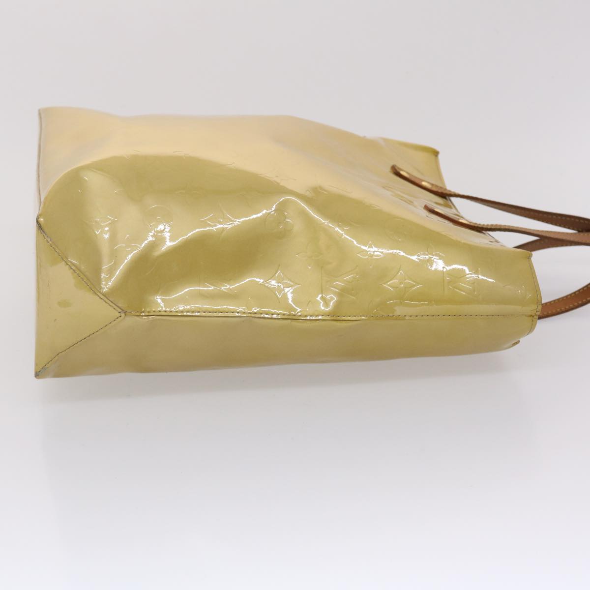 LOUIS VUITTON Monogram Vernis Reade MM Hand Bag Beige M91141 LV 46616