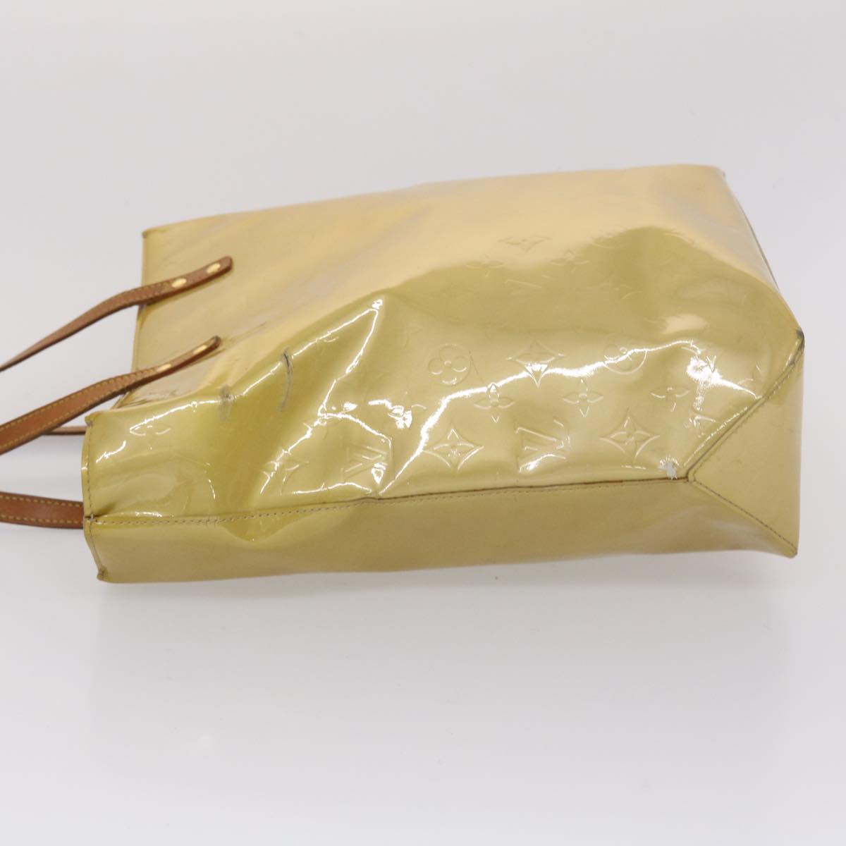 LOUIS VUITTON Monogram Vernis Reade MM Hand Bag Beige M91141 LV 46616