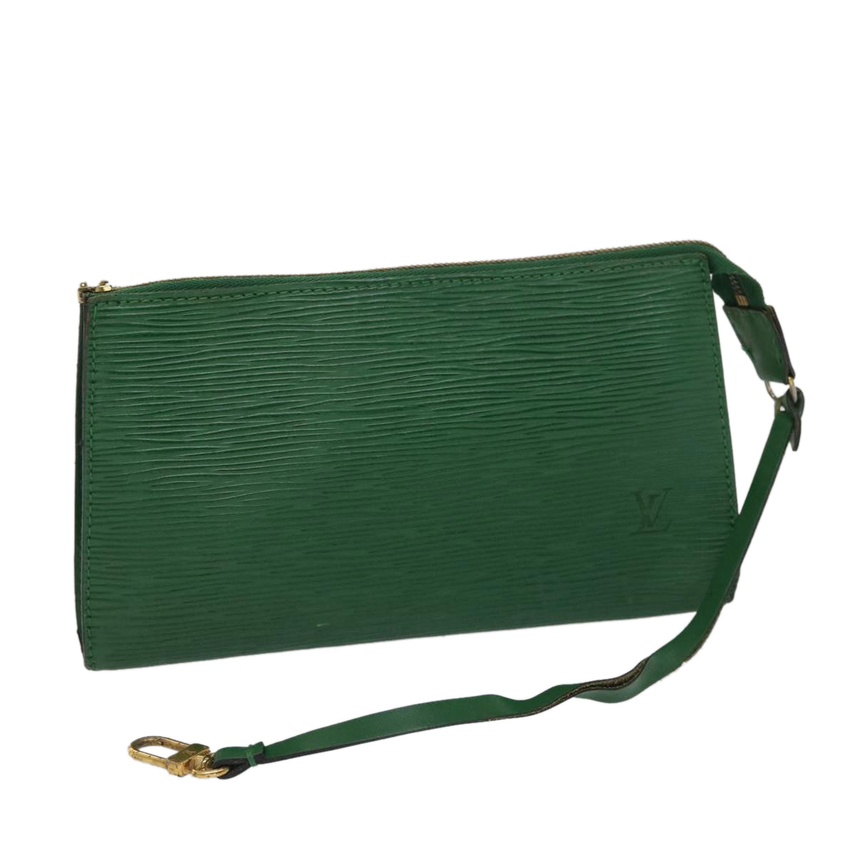 LOUIS VUITTON Epi Pochette Accessoires Pouch Green M52984 LV 46631