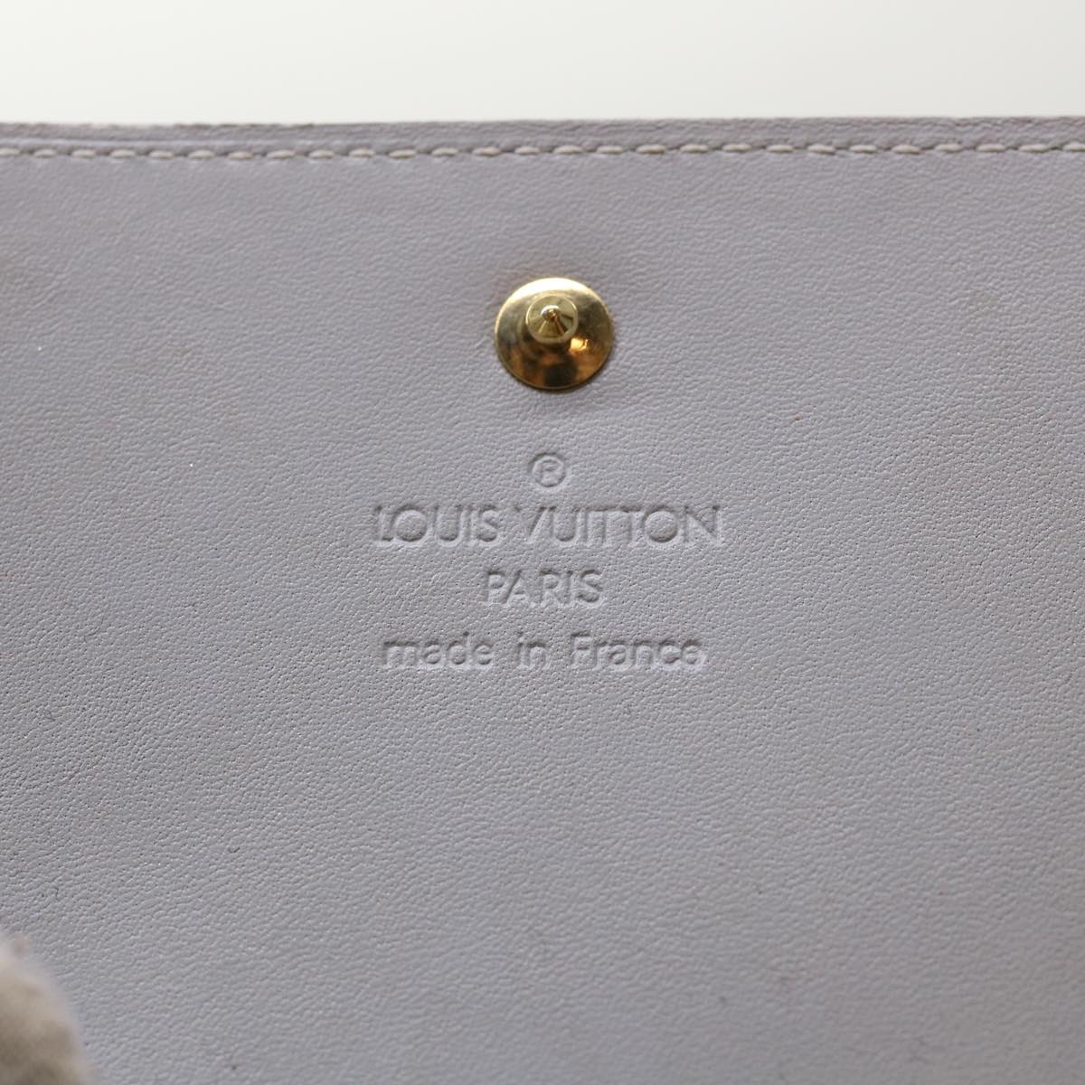 LOUIS VUITTON Monogram Vernis Walker Shoulder Wallet Gris M91031 LV 46633