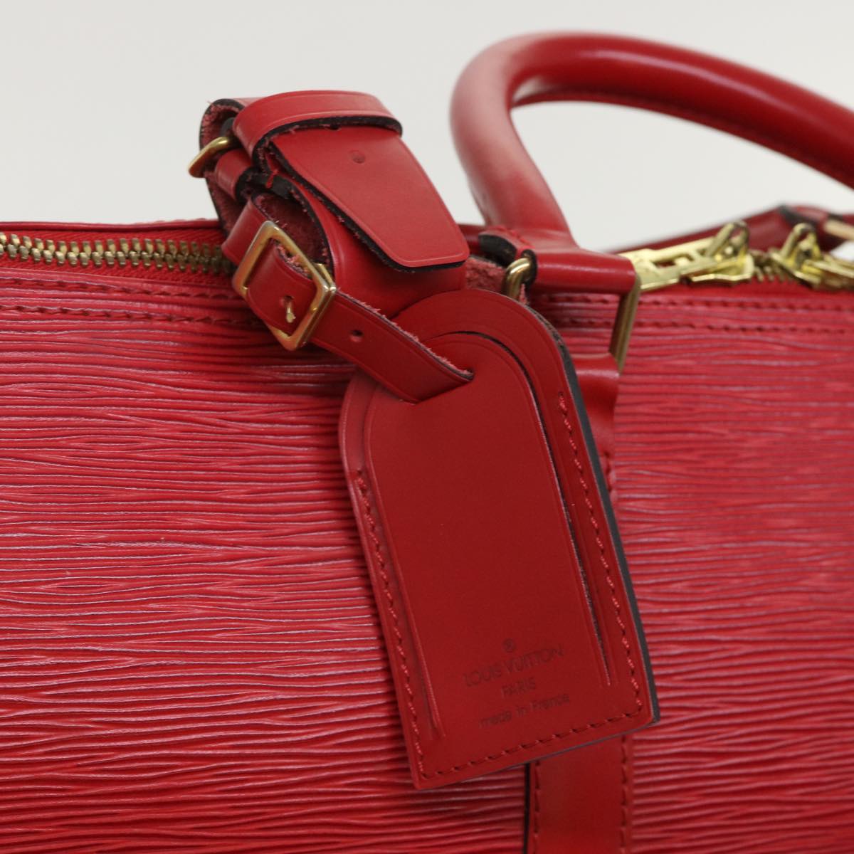 LOUIS VUITTON Epi Keepall 50 Boston Bag Red M42967 LV 46638