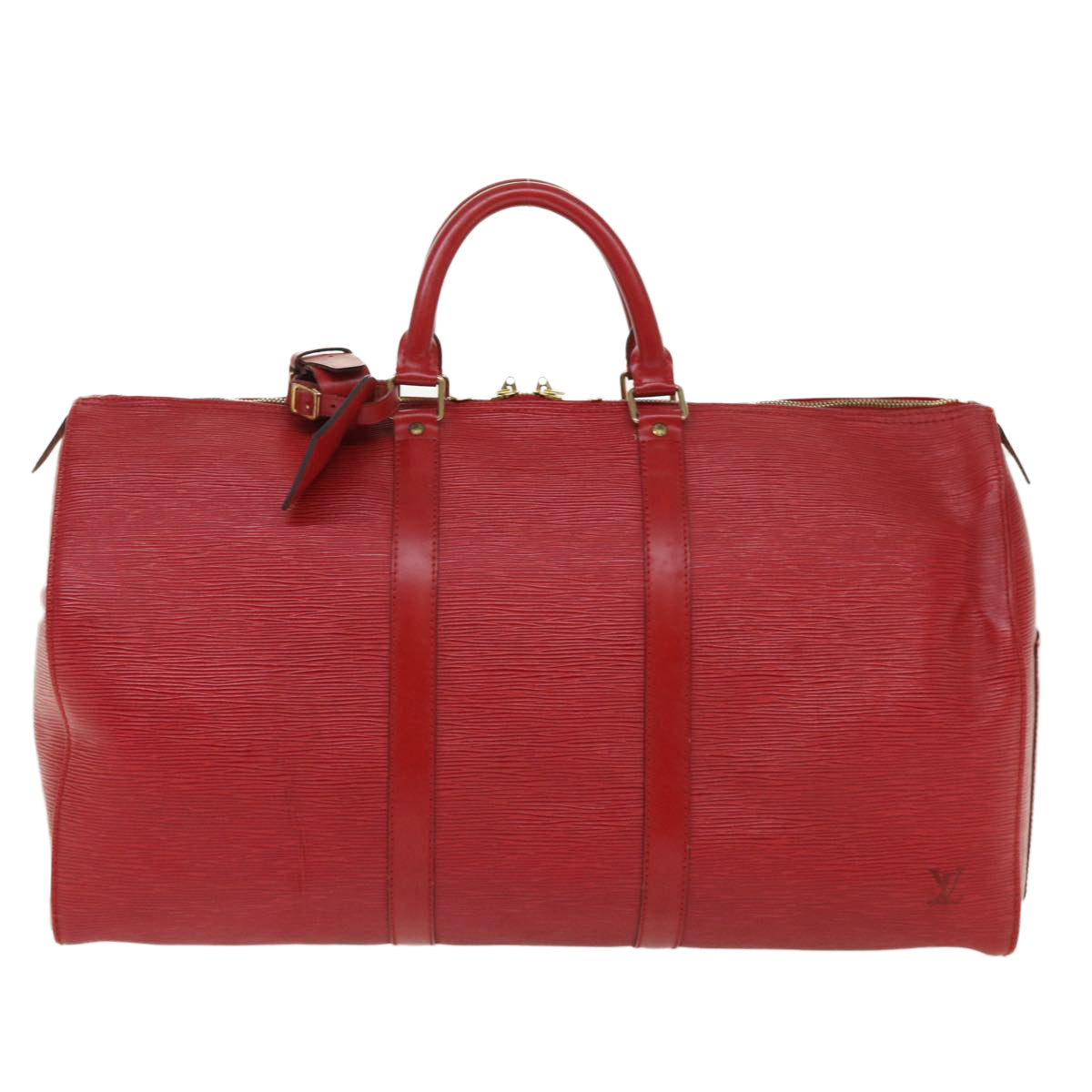 LOUIS VUITTON Epi Keepall 50 Boston Bag Red M42967 LV 46638