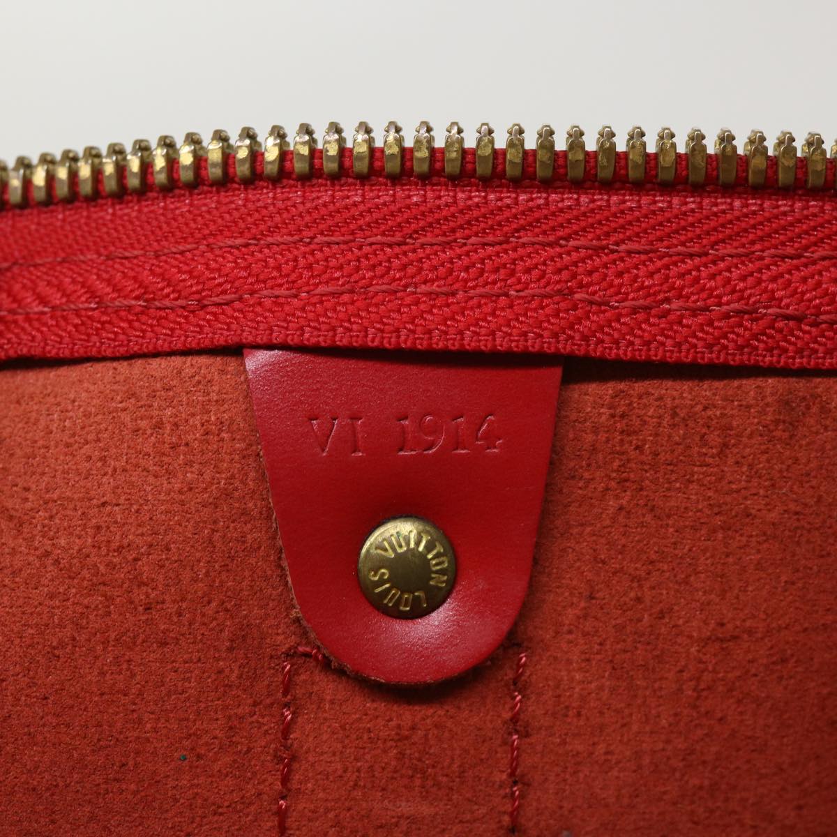 LOUIS VUITTON Epi Keepall 50 Boston Bag Red M42967 LV 46638
