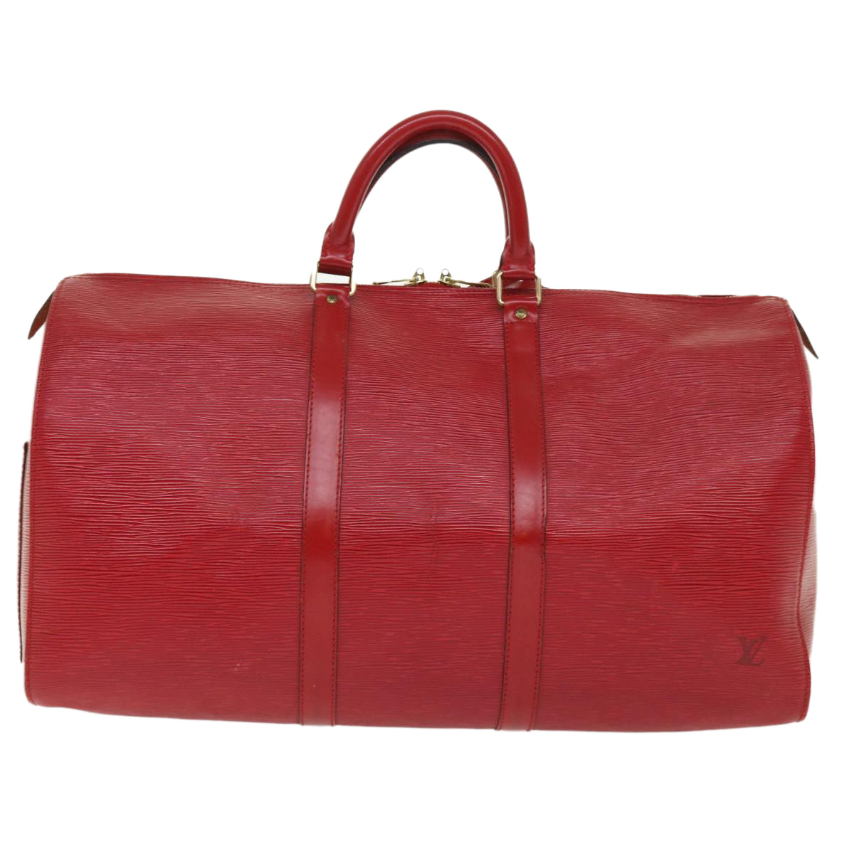 LOUIS VUITTON Epi Keepall 50 Boston Bag Red M42967 LV 46638