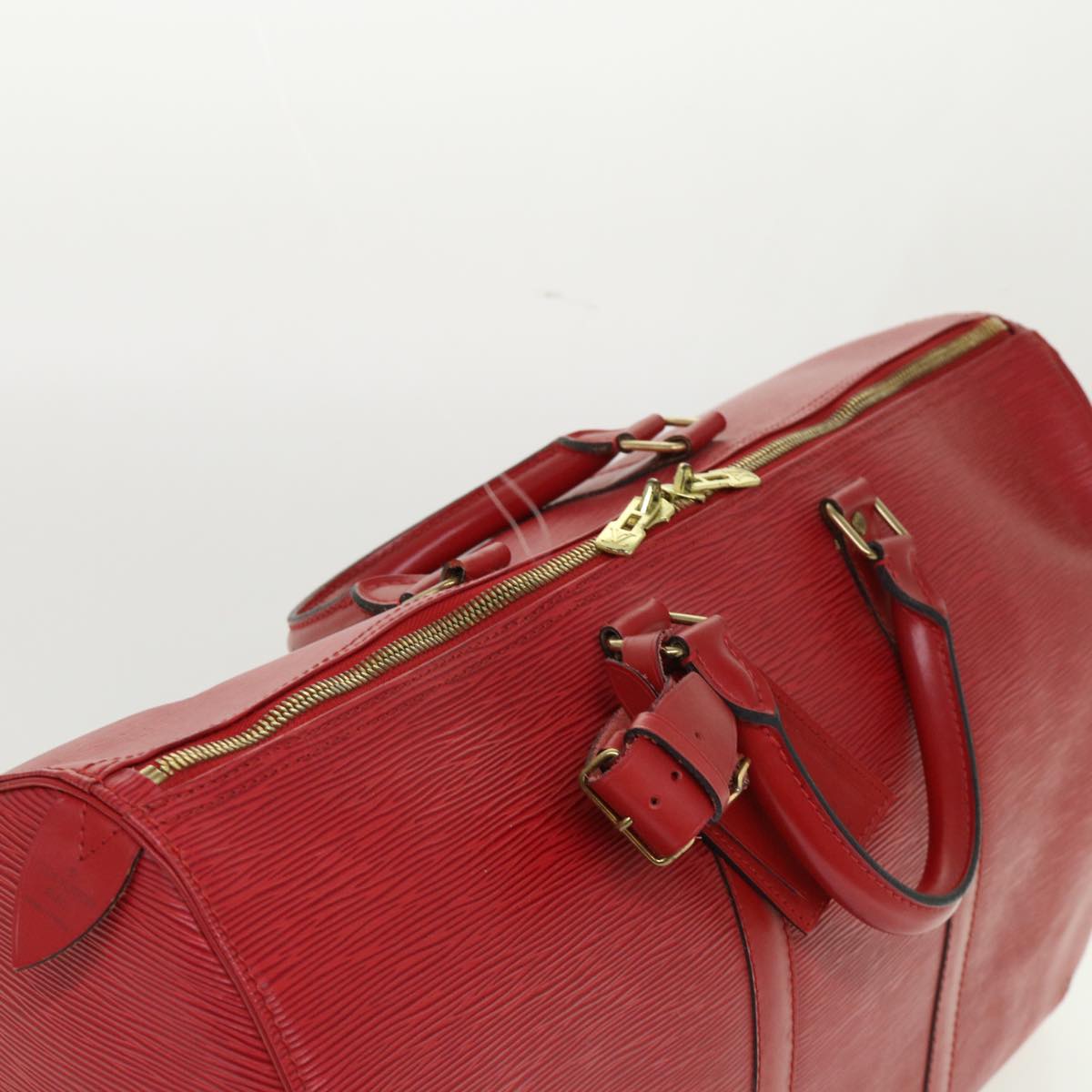 LOUIS VUITTON Epi Keepall 50 Boston Bag Red M42967 LV 46638