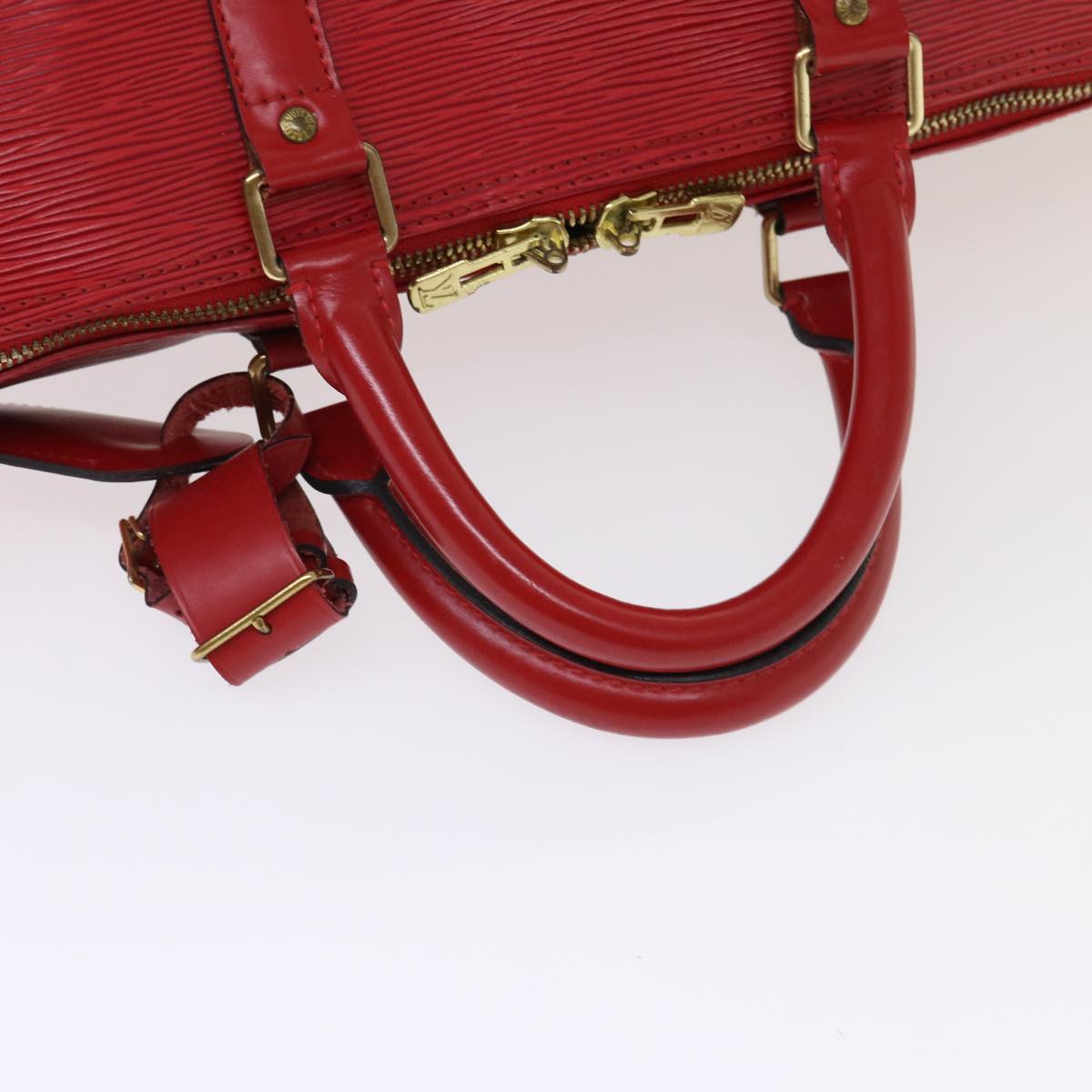 LOUIS VUITTON Epi Keepall 50 Boston Bag Red M42967 LV 46638