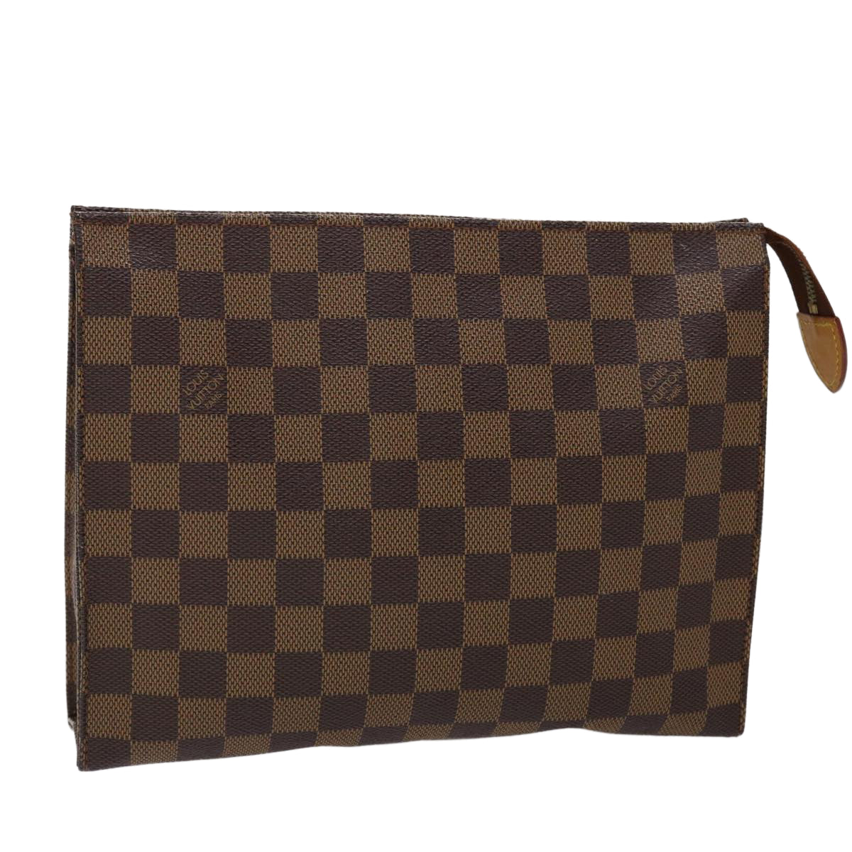 LOUIS VUITTON Damier Ebene Poche Toilette 26 Pouch 100th Model N47543 46643