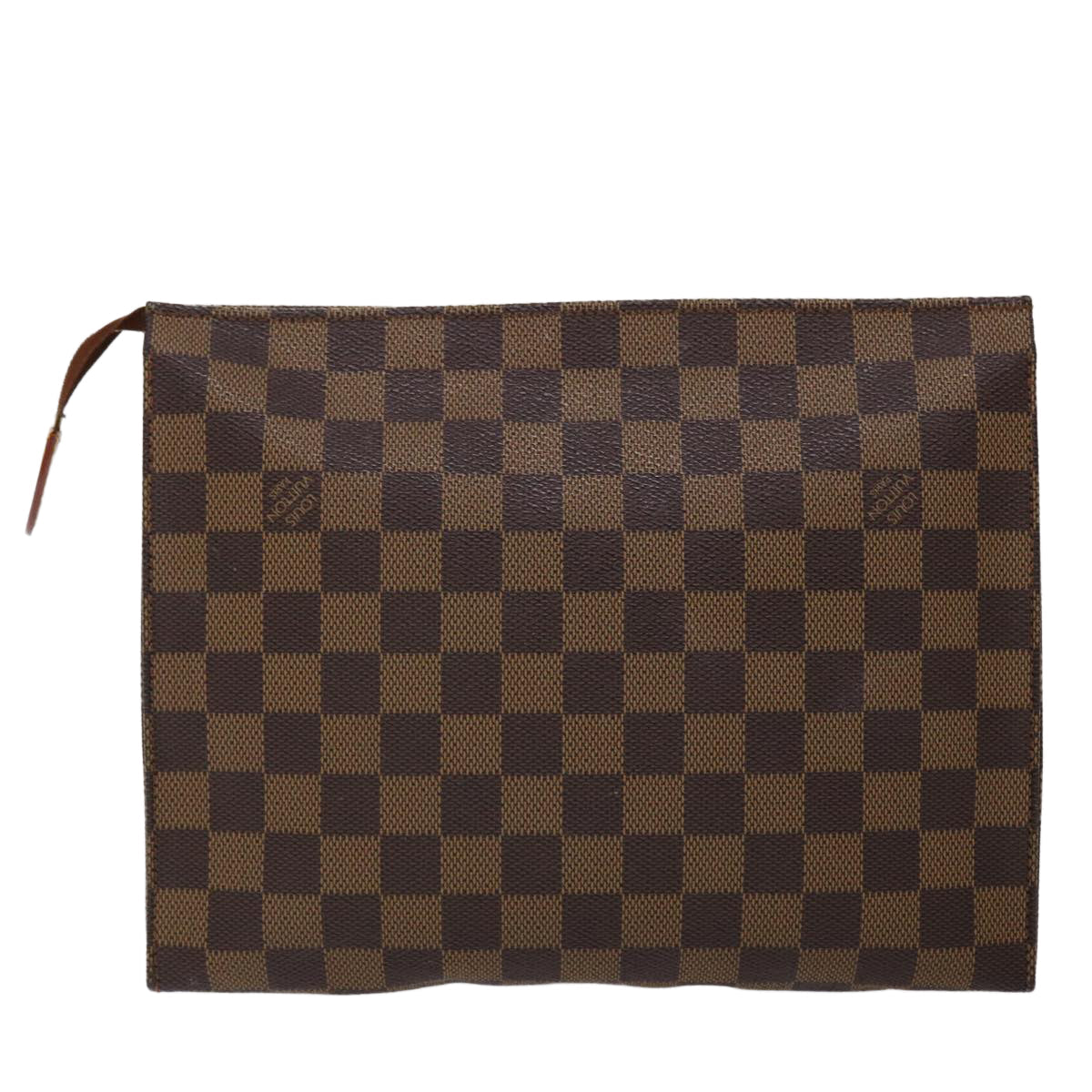 LOUIS VUITTON Damier Ebene Poche Toilette 26 Pouch 100th Model N47543 46643