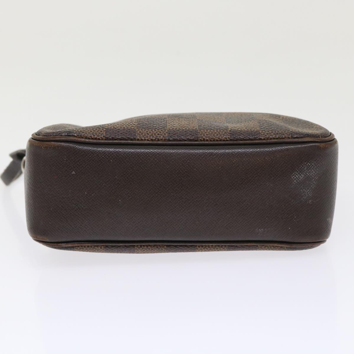 LOUIS VUITTON Damier Ebene Trousse Make Up Pouch N51982 LV 46645
