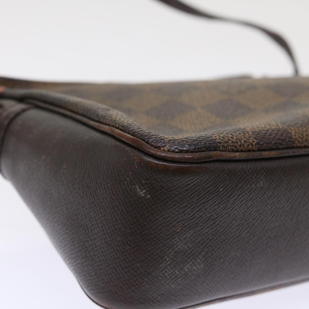 LOUIS VUITTON Damier Ebene Trousse Make Up Pouch N51982 LV 46645