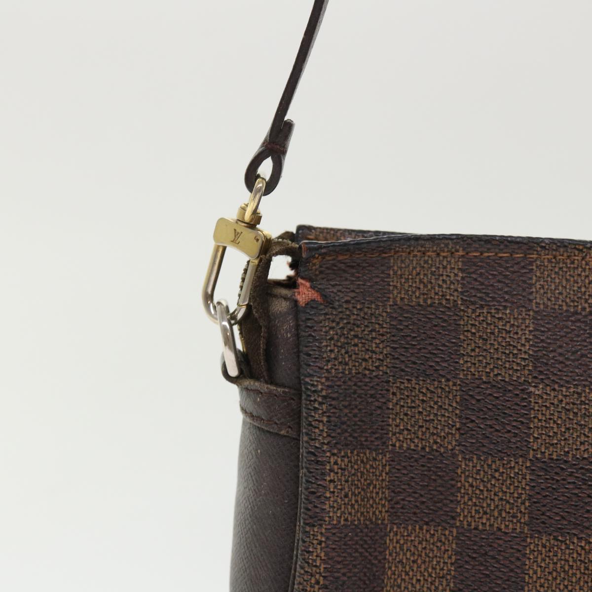 LOUIS VUITTON Damier Ebene Trousse Make Up Pouch N51982 LV 46645