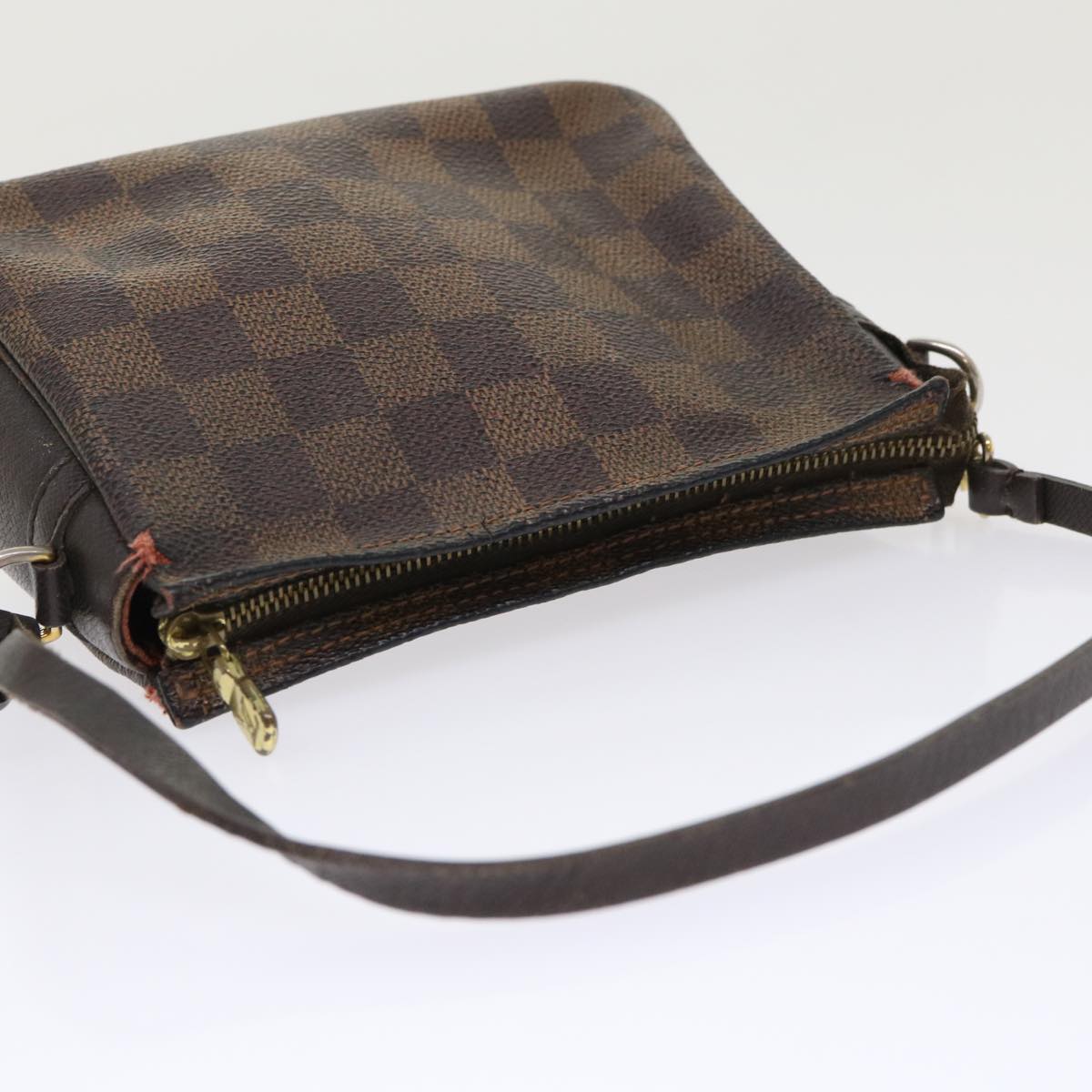 LOUIS VUITTON Damier Ebene Trousse Make Up Pouch N51982 LV 46645