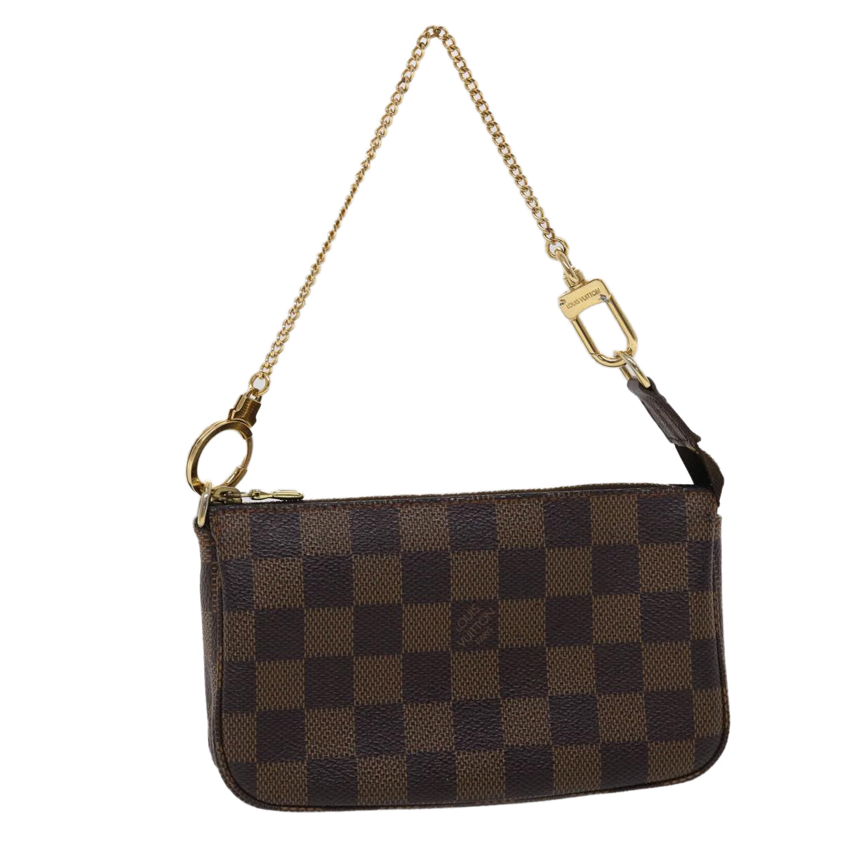 LOUIS VUITTON Damier Ebene Mini Pochette Accessoires Pouch N58009 LV 46648