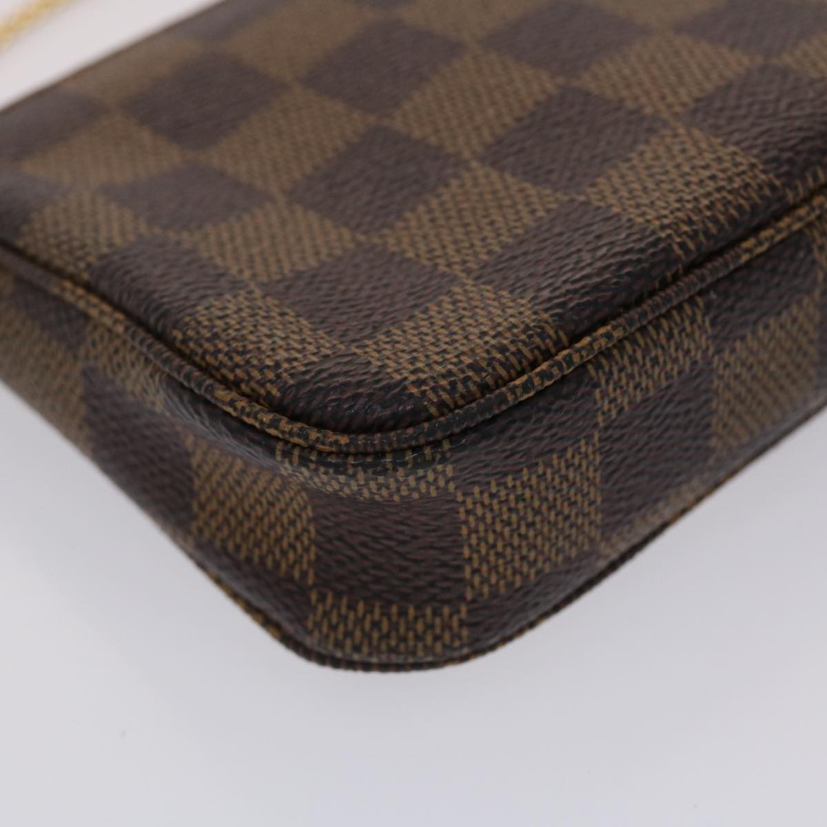 LOUIS VUITTON Damier Ebene Mini Pochette Accessoires Pouch N58009 LV 46648