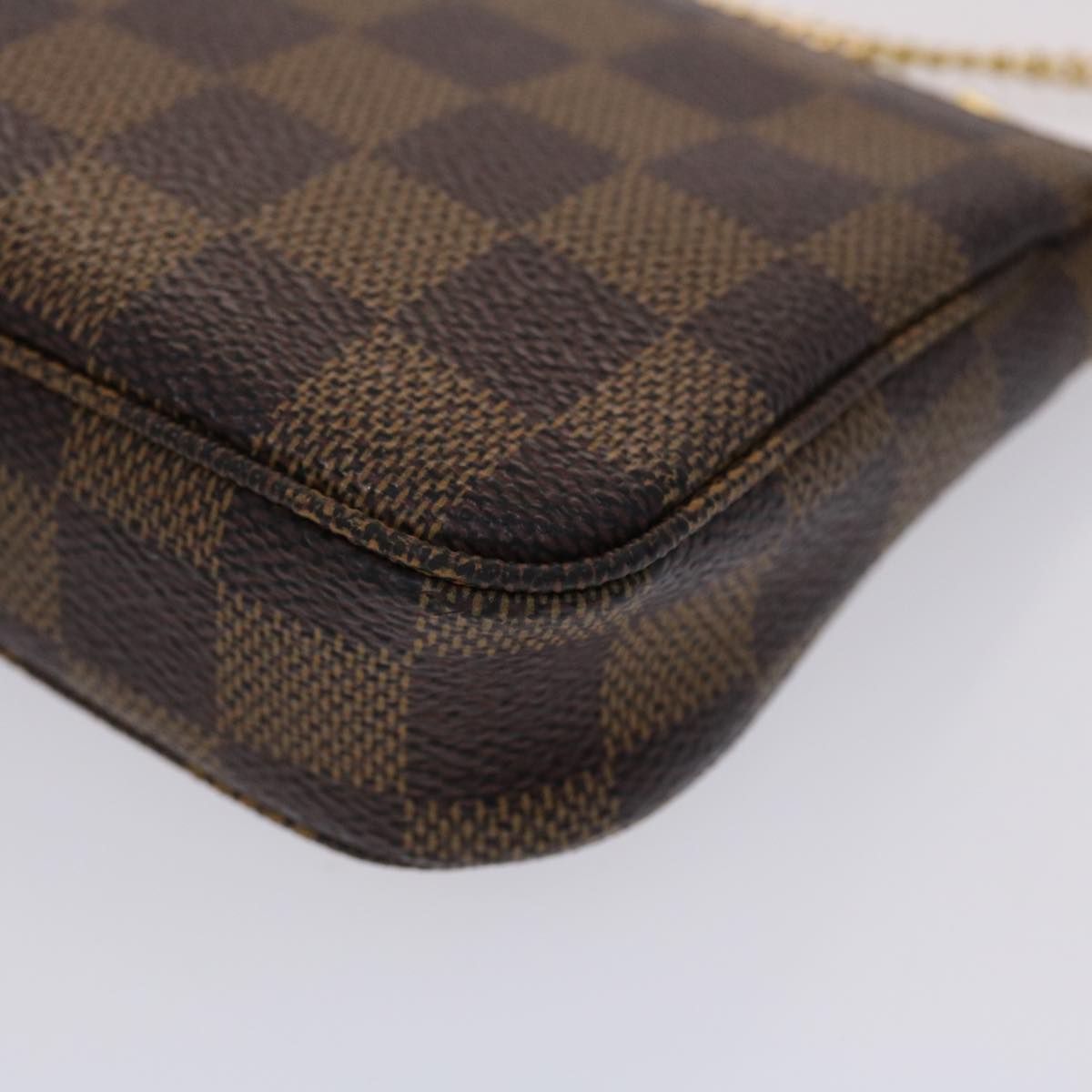 LOUIS VUITTON Damier Ebene Mini Pochette Accessoires Pouch N58009 LV 46648