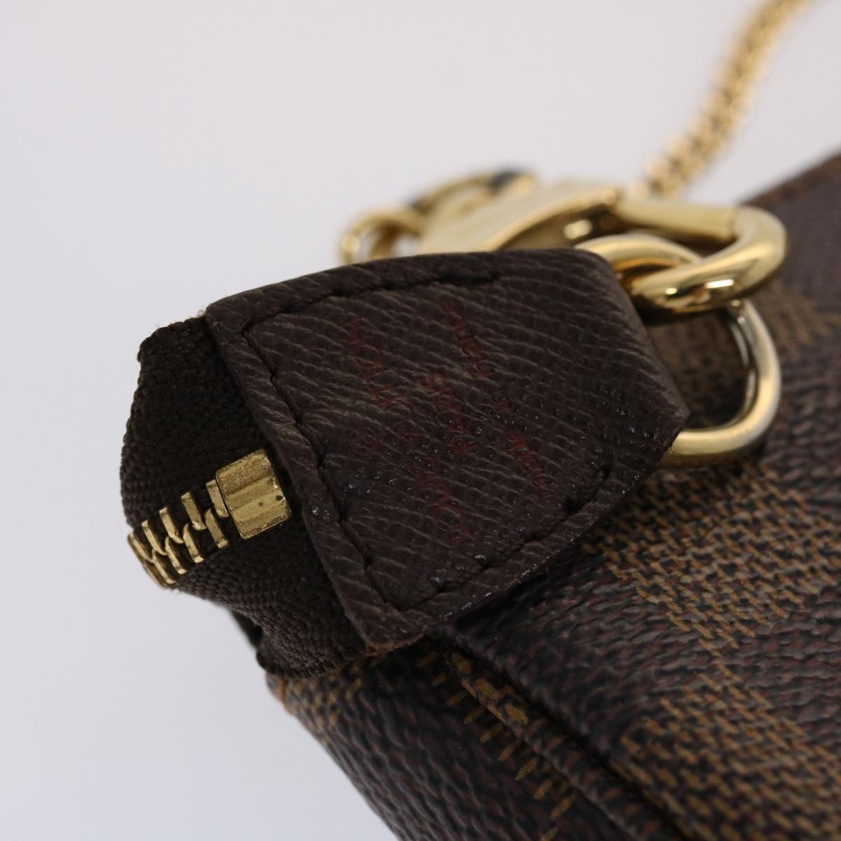 LOUIS VUITTON Damier Ebene Mini Pochette Accessoires Pouch N58009 LV 46648