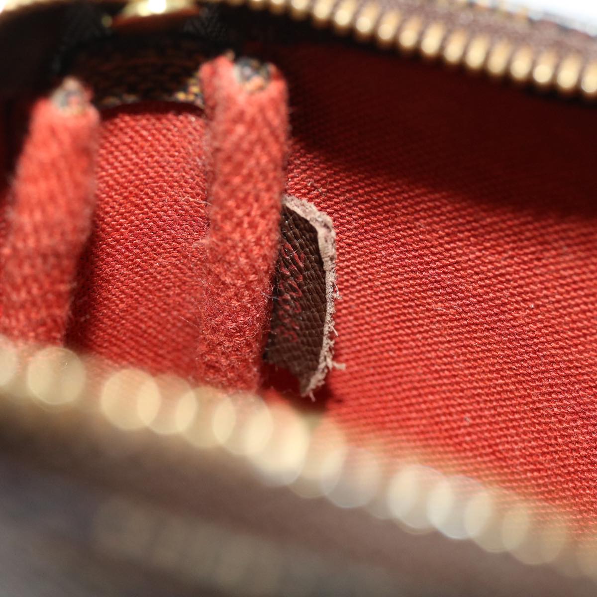LOUIS VUITTON Damier Ebene Mini Pochette Accessoires Pouch N58009 LV 46648