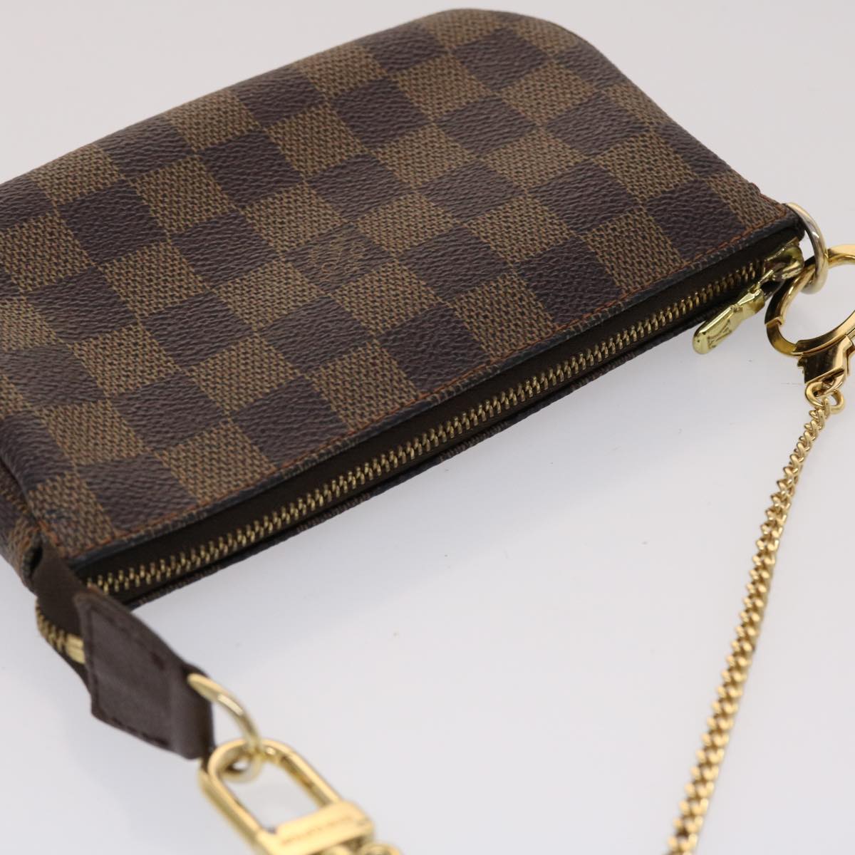 LOUIS VUITTON Damier Ebene Mini Pochette Accessoires Pouch N58009 LV 46648