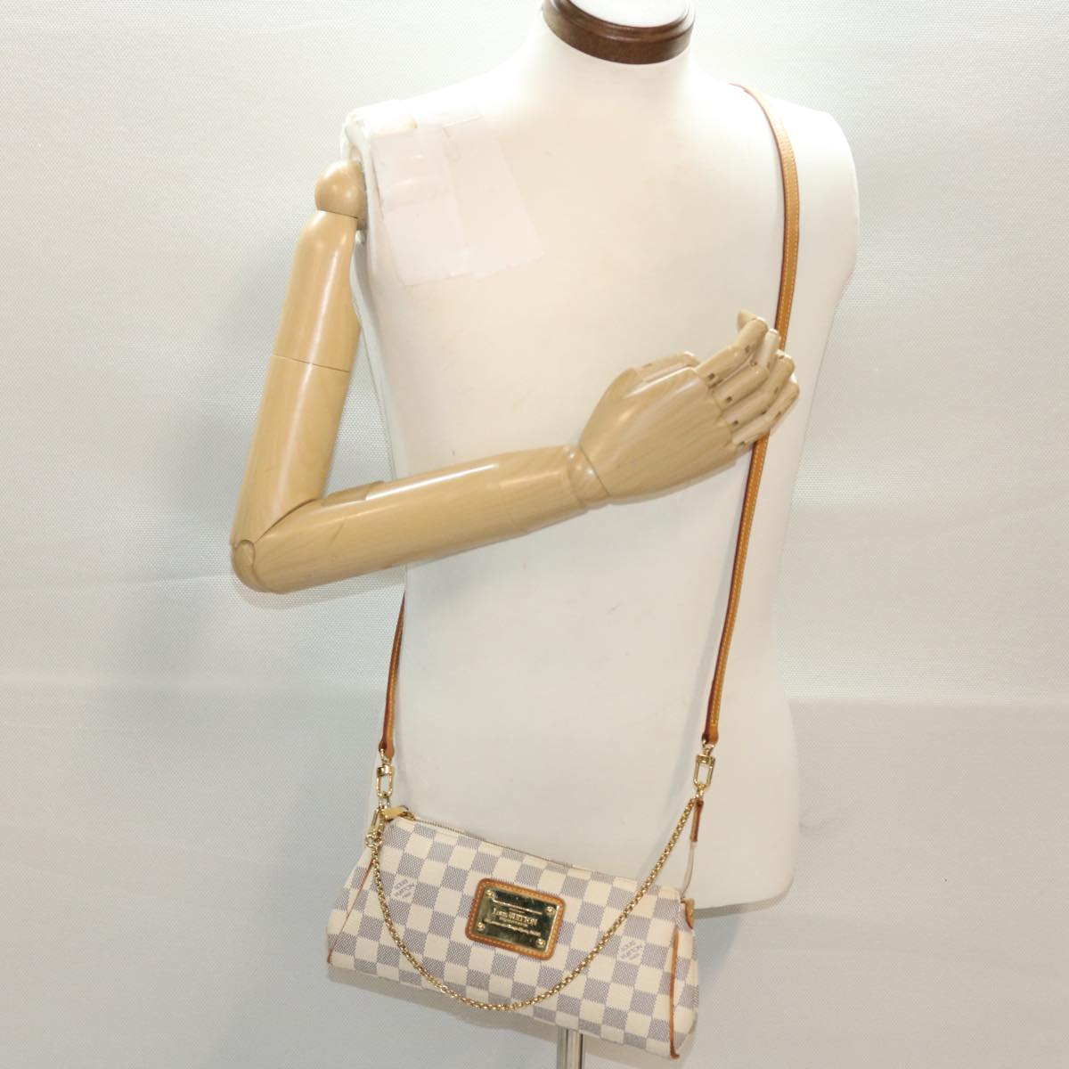 LOUIS VUITTON Damier Azur Eva Shoulder Bag 2way N55214 LV 46651