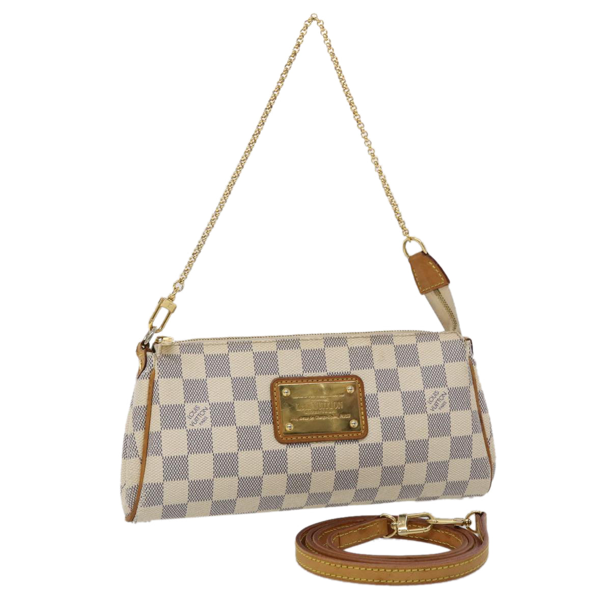 LOUIS VUITTON Damier Azur Eva Shoulder Bag 2way N55214 LV 46652