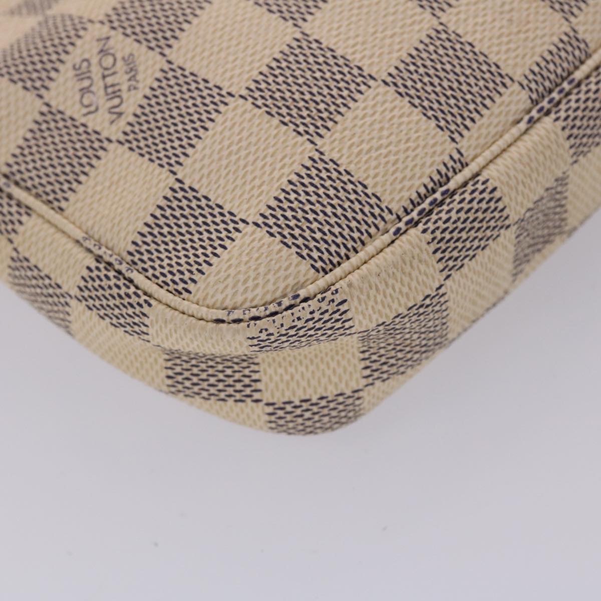LOUIS VUITTON Damier Azur Pochette Accessoires Pouch N51986 LV 46653