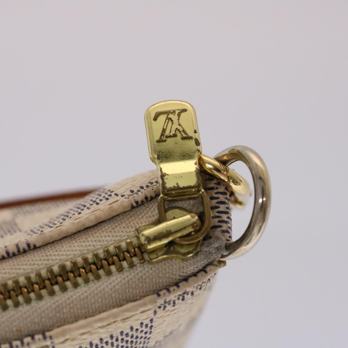 LOUIS VUITTON Damier Azur Pochette Accessoires Pouch N51986 LV 46653