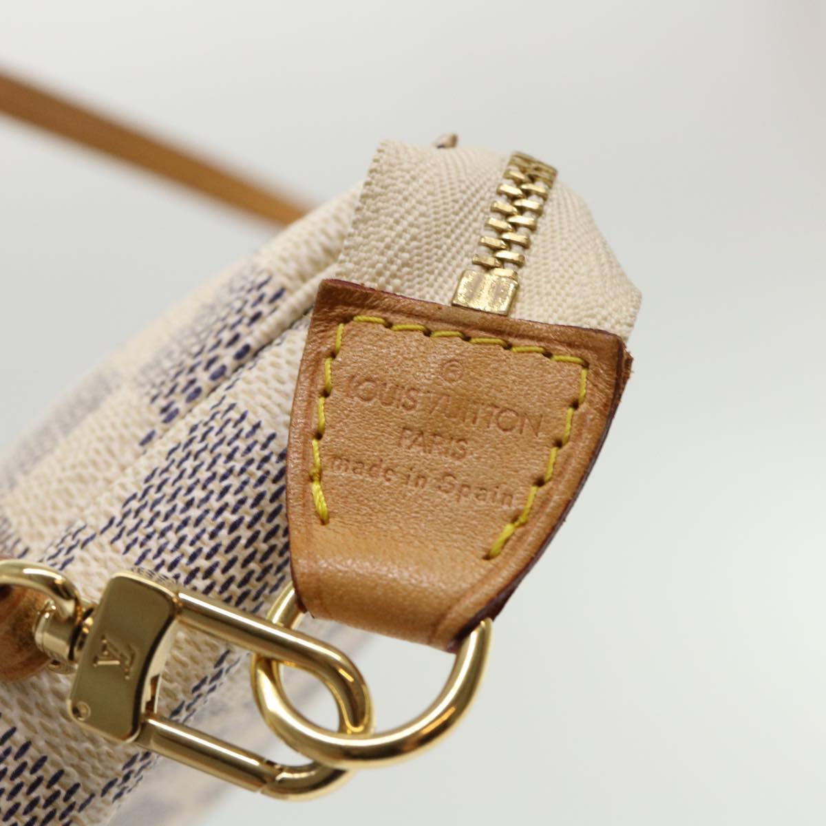 LOUIS VUITTON Damier Azur Pochette Accessoires Pouch N51986 LV 46654