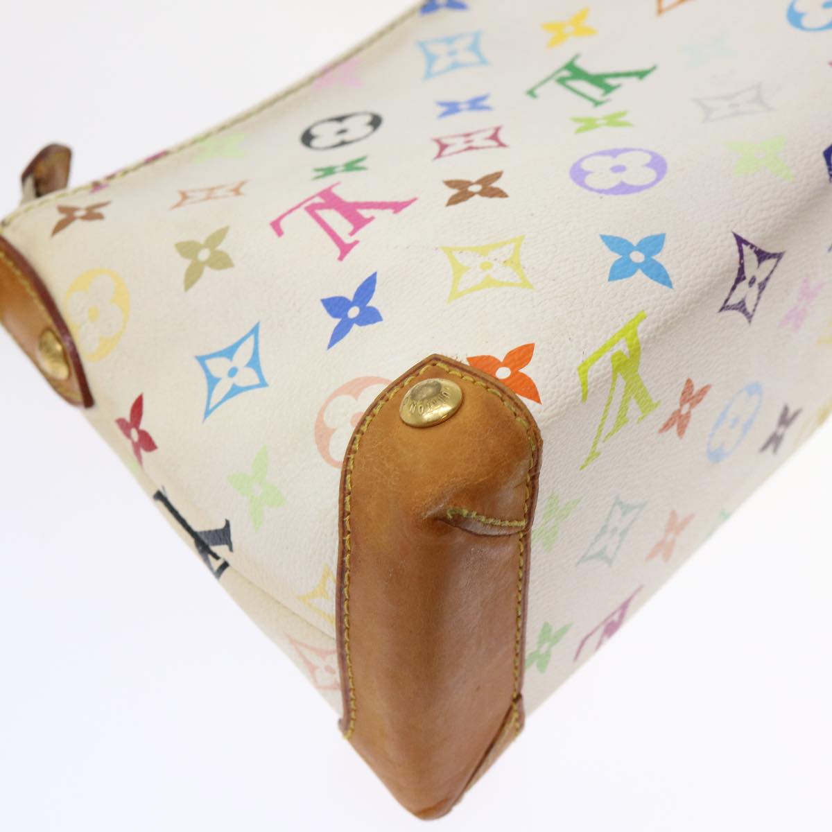 LOUIS VUITTON Monogram Multicolor Eliza Shoulder Bag White M40098 LV 46656