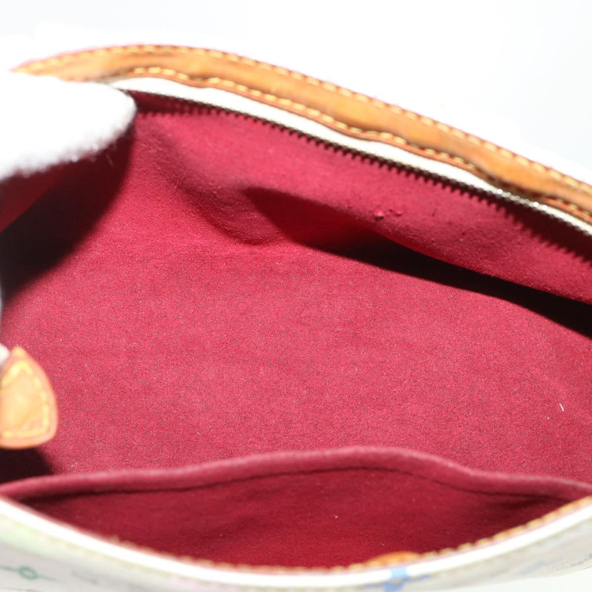 LOUIS VUITTON Monogram Multicolor Eliza Shoulder Bag White M40098 LV 46656